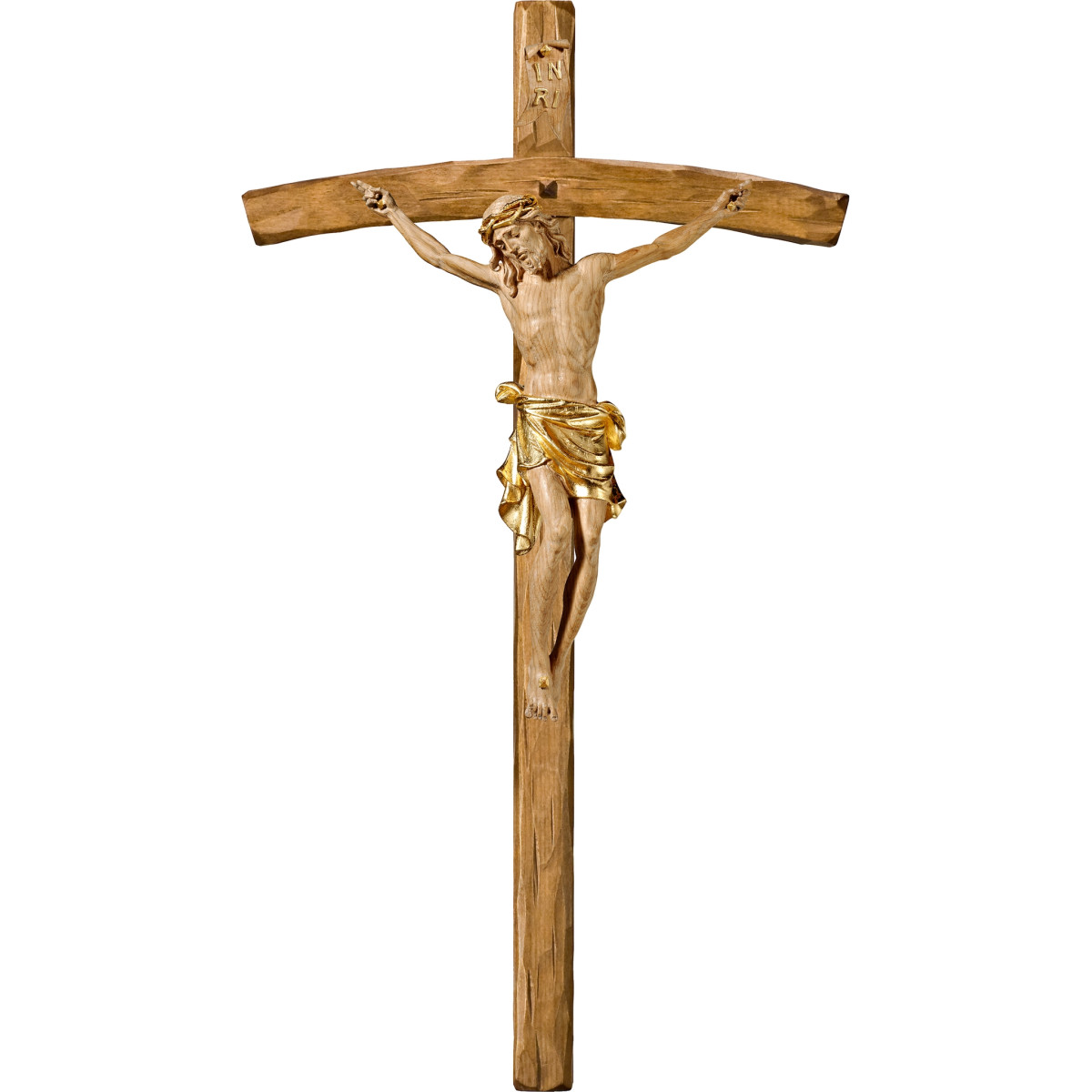 Cristo Pisa en cruz arqueada